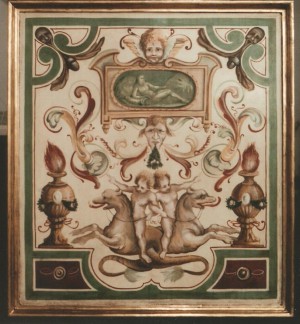copia di un lacunario di palazzo del Duca a Senigalia