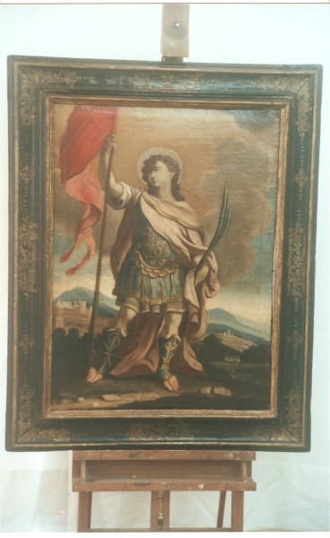 tela e cornice a restauro ultimati